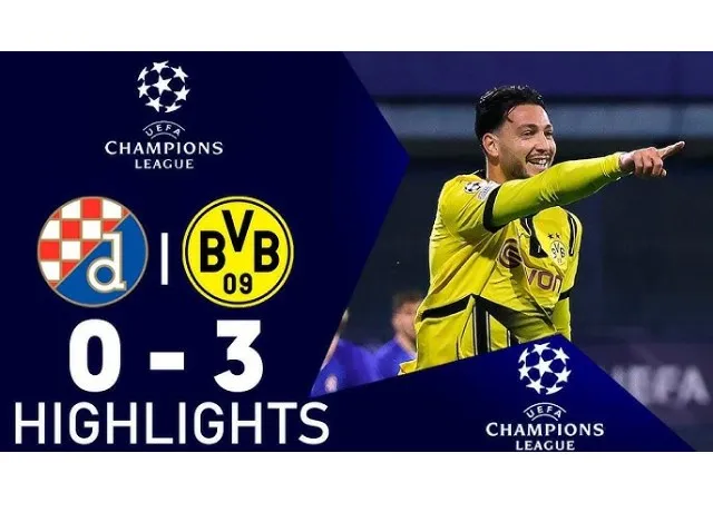 Dortmund tiếp tục đứng top tại cúp C1 khi thắng Dinamo Zagreb 3-0